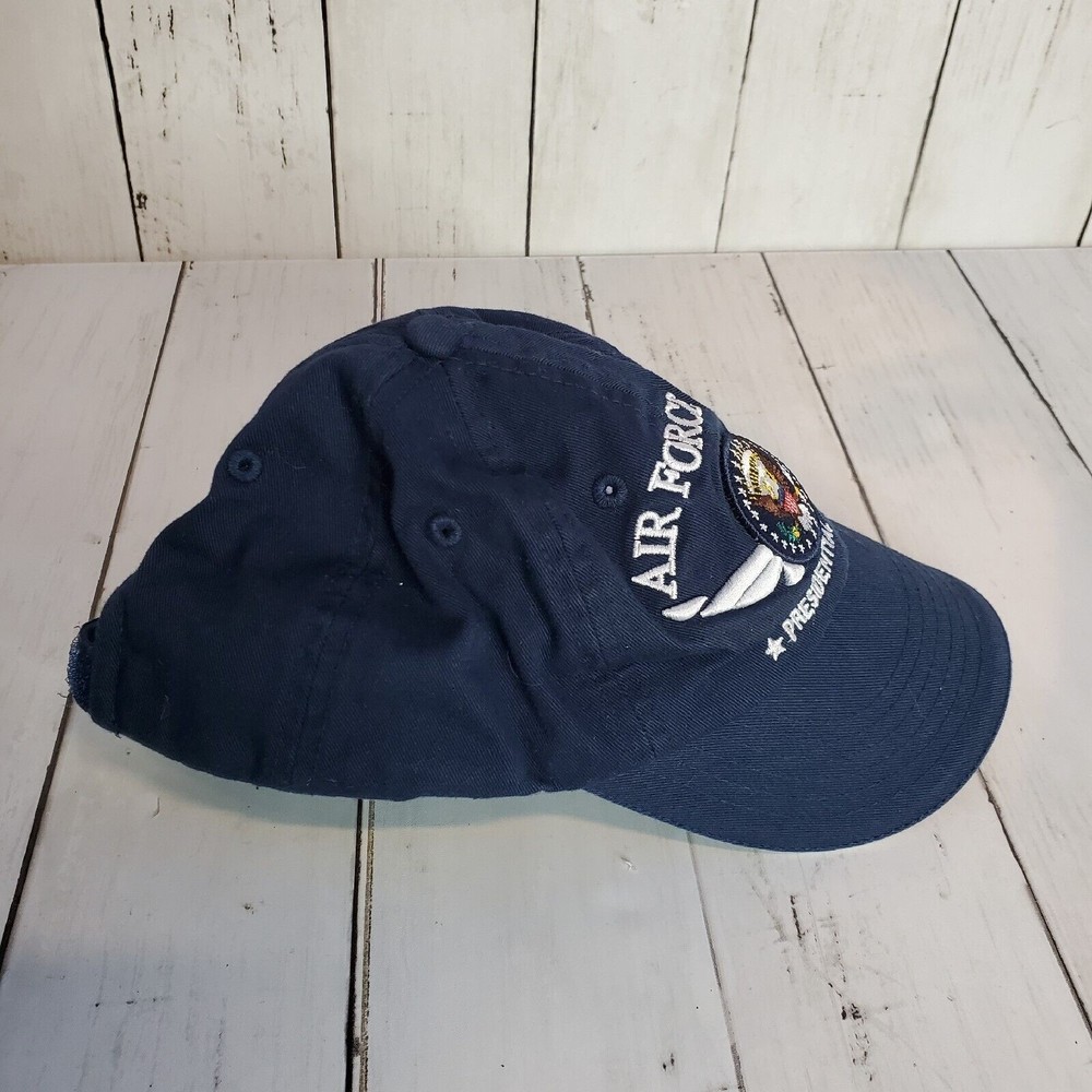 Air Force One Presidential Crew Black Embroidered Baseball Cap Hat Blue Adult - Picture 3 of 9